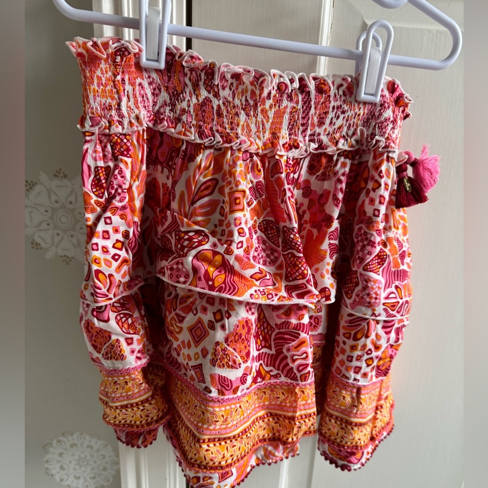 Poupette St Barth Size 10 girls ruffle skirt NWT